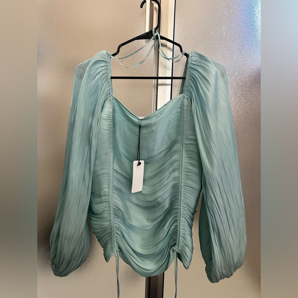 Line and dot blouse